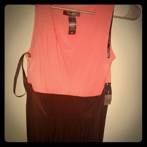 Cute brown and salmon dress